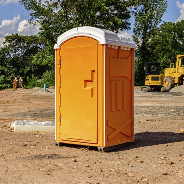 can i customize the exterior of the portable restrooms with my event logo or branding in Scotch Meadows